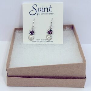 Silver Forest Elegant Silver and Black Earrings